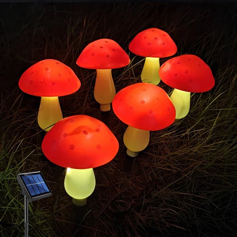 - Guirlande lumineuse champignon à panneau solaire 12 LED - Solairox