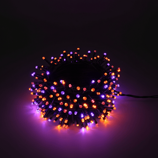 - Guirlande Lumineuse LED Violet et Orange – Guirlande Féerique pour Halloween, Extérieur, Terrasse, Jardin, Rue, Maison, Décorations de Noël et Nouvel An, Soirées et Fêtes - Solairox