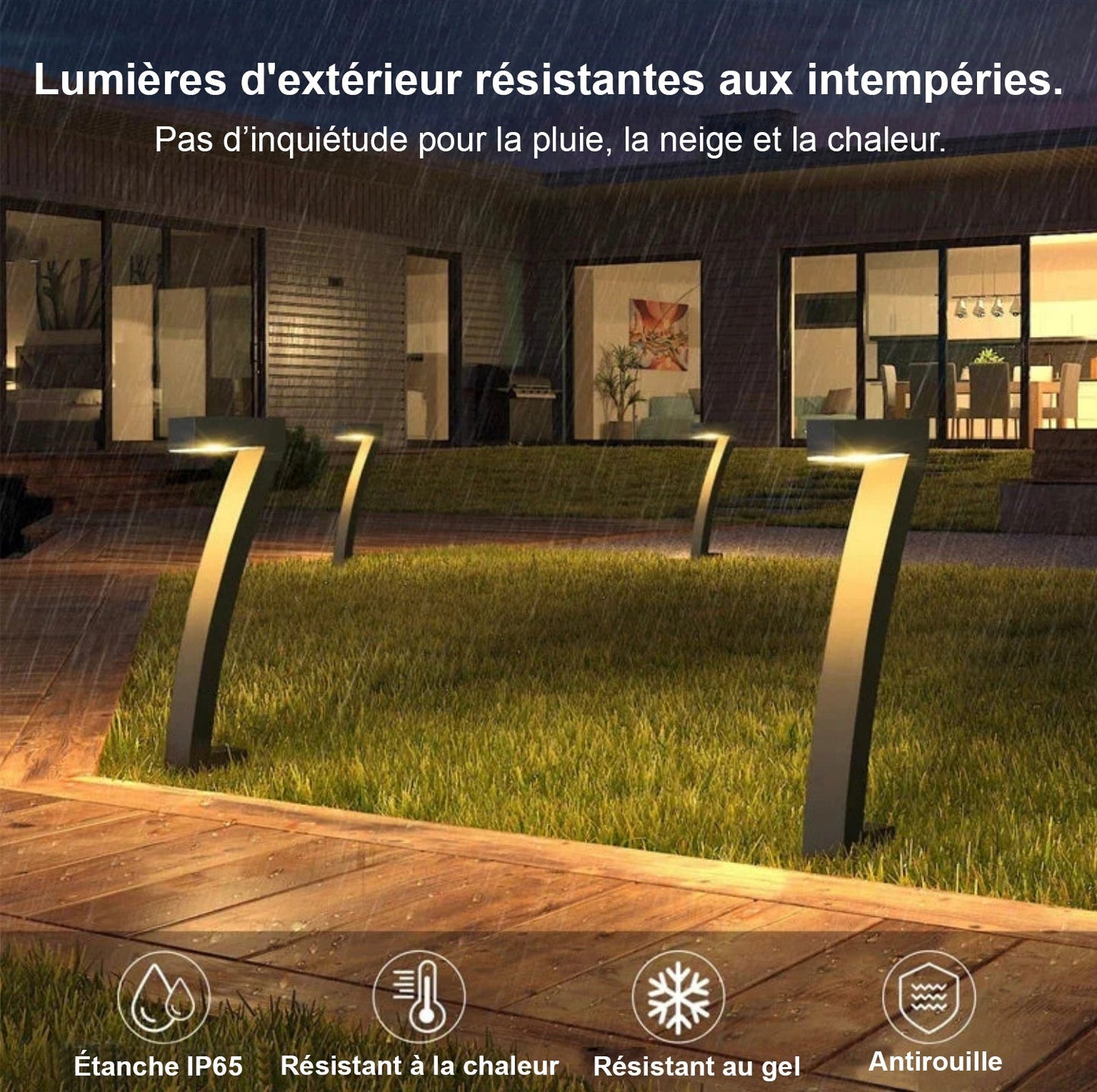  - 4 Lampes Solaires pour Jardin - Solairox