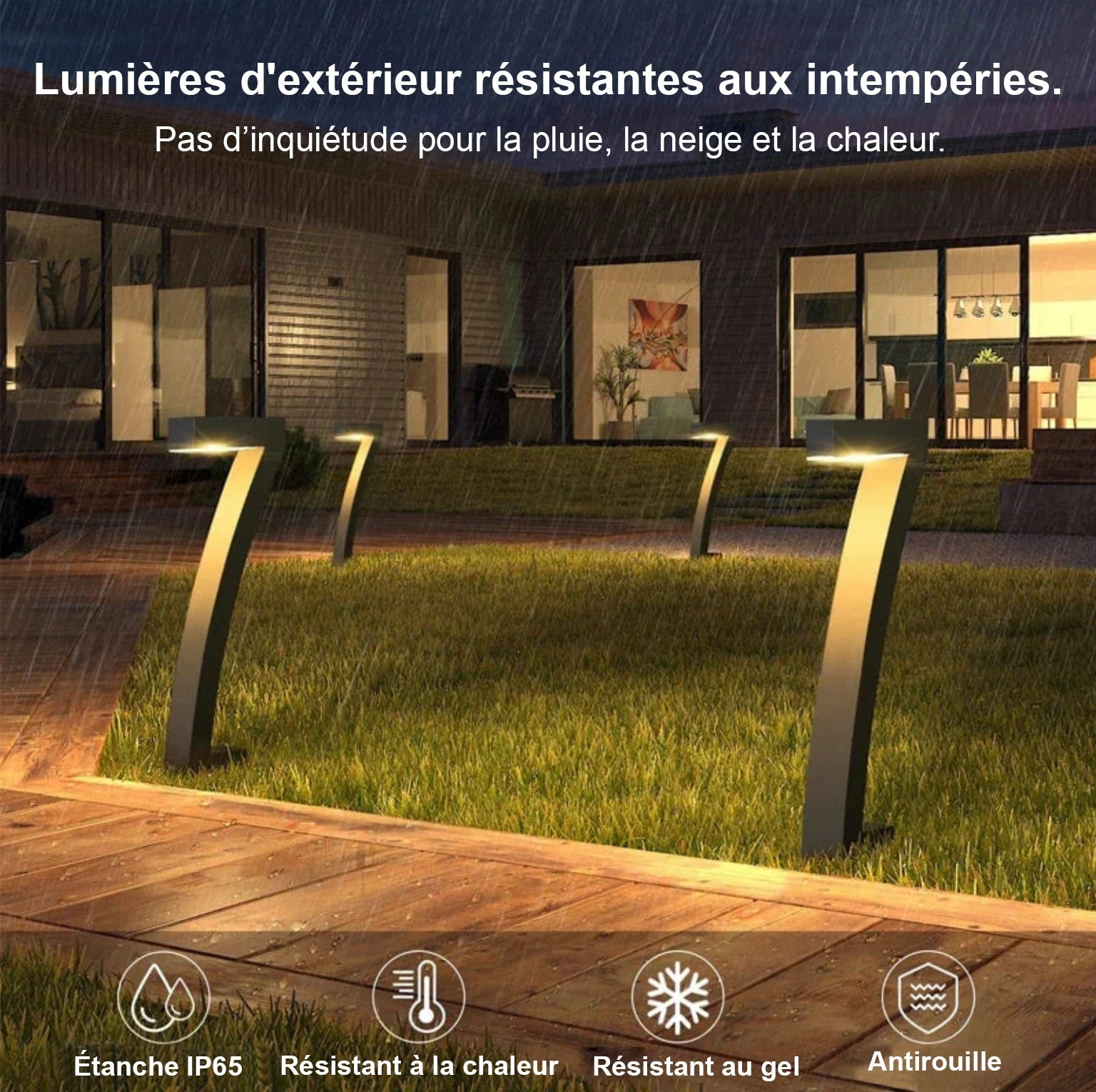  - 4 Lampes Solaires pour Jardin - Solairox