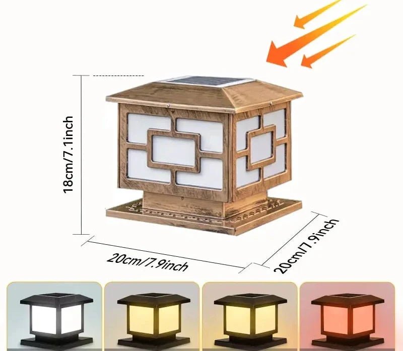  - Éclairage solaire pour pilier de portail - Solairox