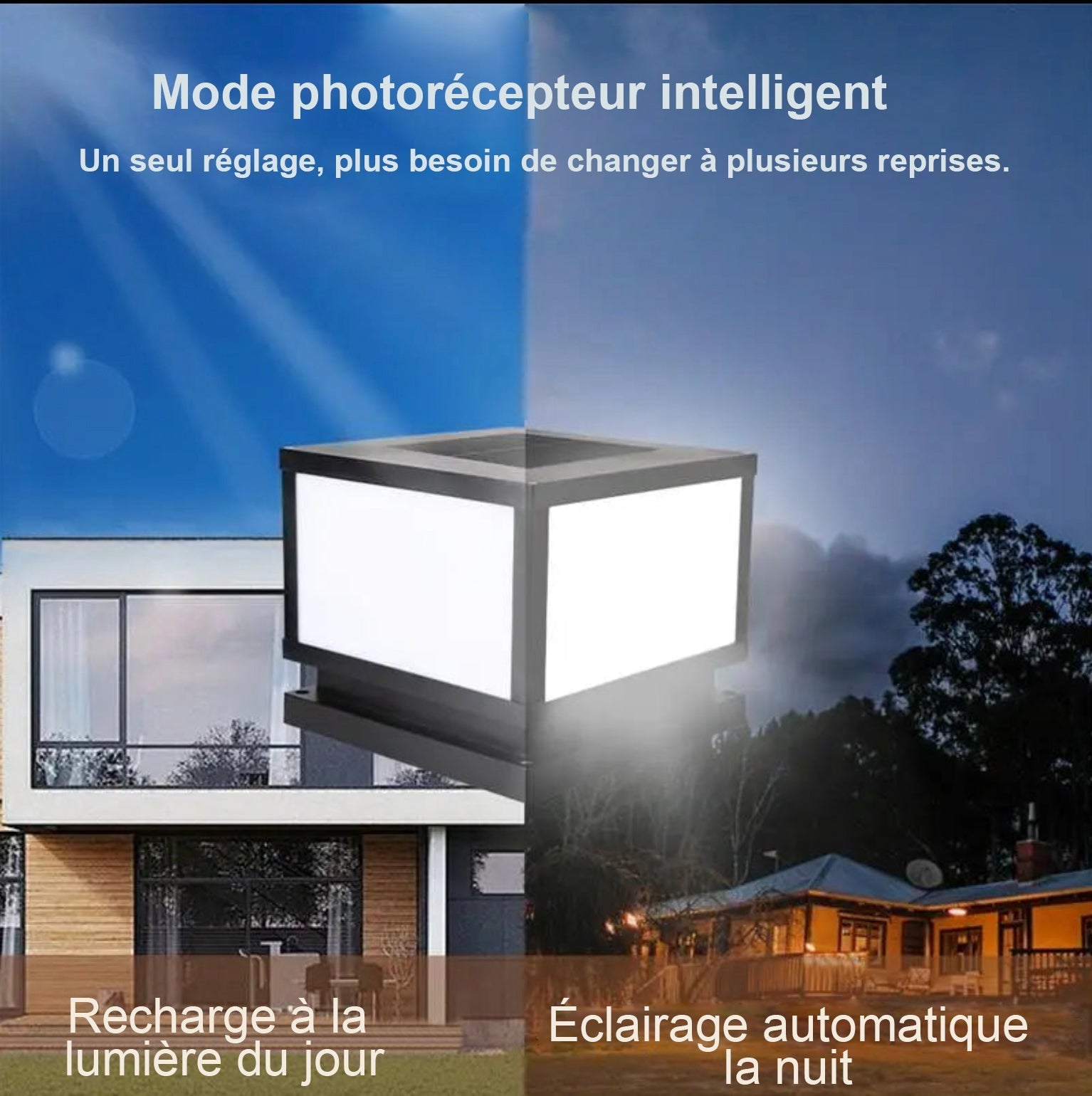  - Éclairage solaire pour pilier de portail - Solairox