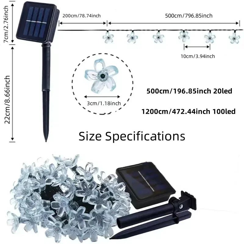  - Guirlande Solaire Fleurs de Cerisier™ - Solairox