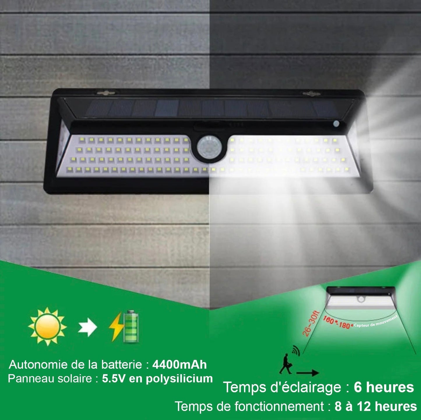  - Lampe solaire extérieure LED - Solairox