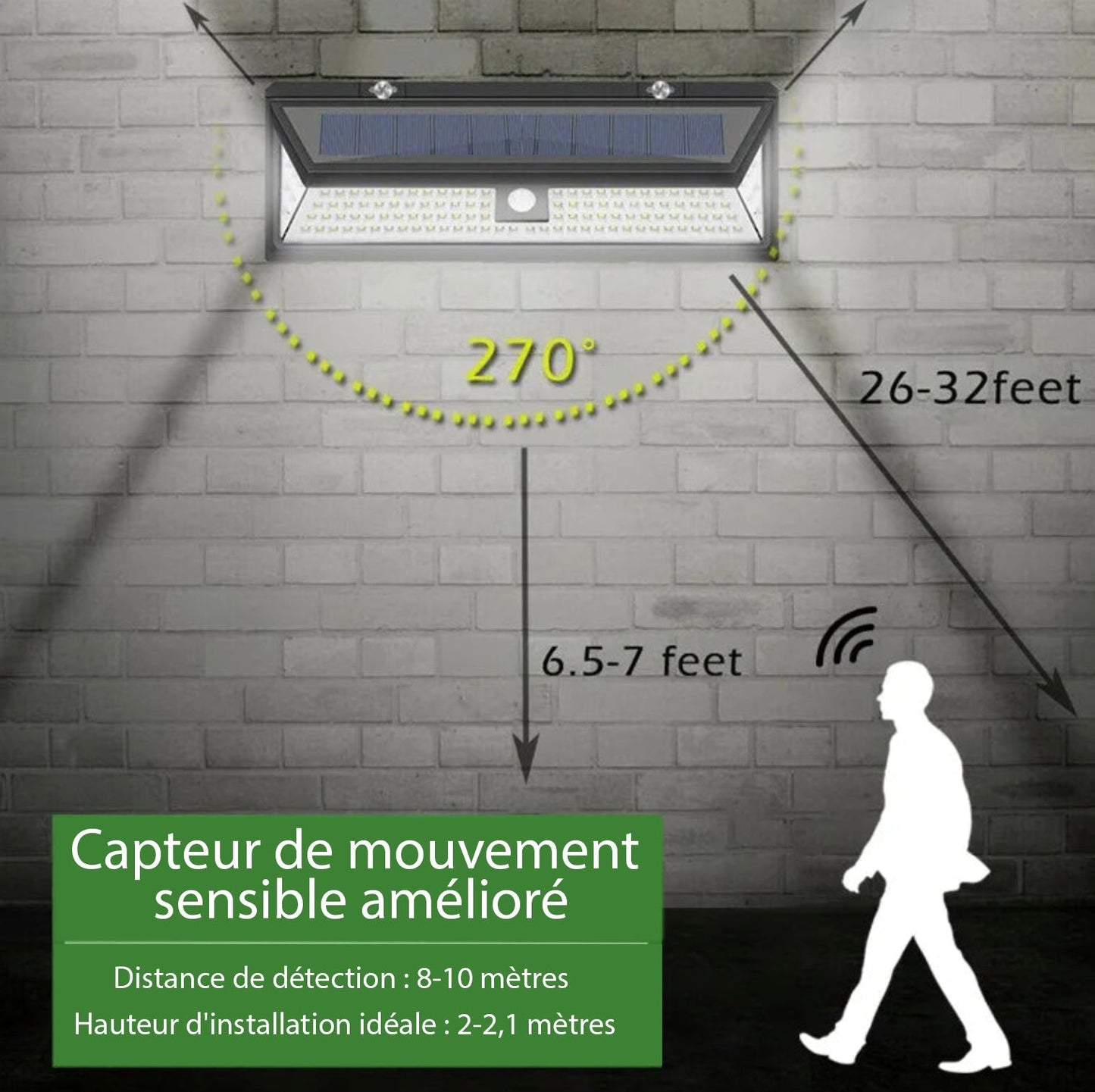 - Lampe solaire extérieure LED - Solairox