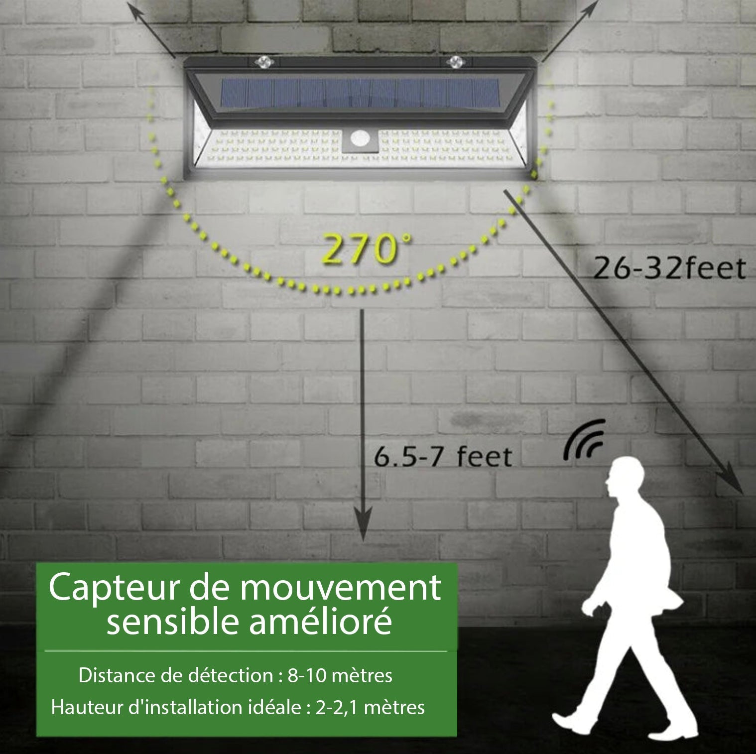  - Lampe solaire extérieure LED - Solairox